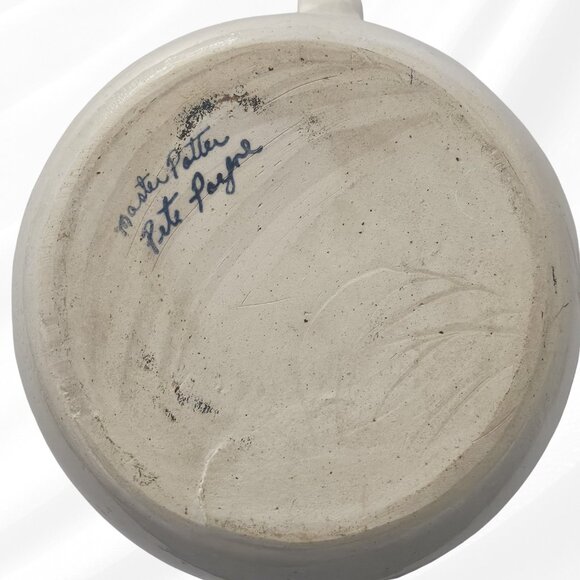 Handmade Signed Ceramic Pottery Jug Master Potter 6 Inch Vintage - Picture 6 of 6